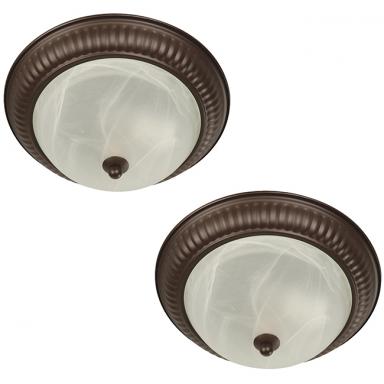 Lamp. Techo 1l Dark Brown 2pk