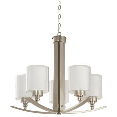 Lamp. Colgante 5l Satin Nickel