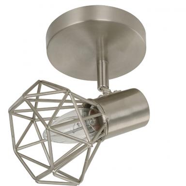 Lamp. Techo Niquel/satin 1l 60w