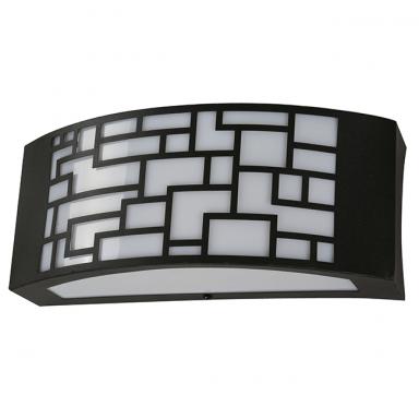 Lamp. Led Ext. Pared Negro 7w