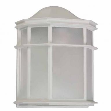 Lamp. Ext. Pared Blanca 1l E27