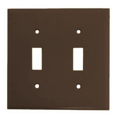 Tapa Switch Doble Brown