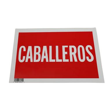 Rotulo Plastico "caballeros"