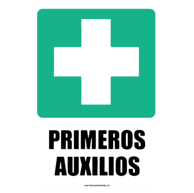 Sign Primeros Auxilios 9x14