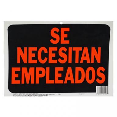 Sign Se Necesitan Empleados 9x12