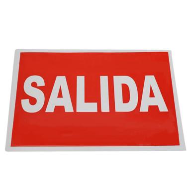 Rotulo Plastico "salida"