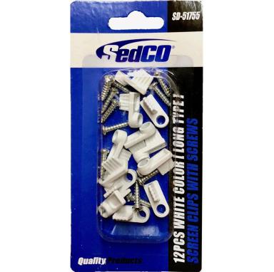 CLIP DE SCREEN 12pcs CORTO WHT