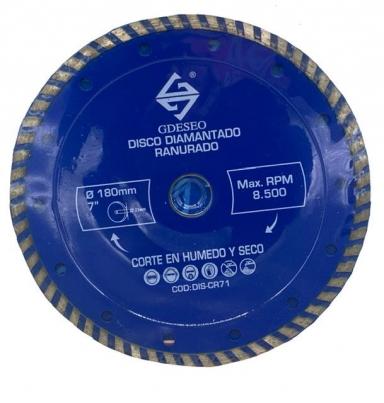 Disco 7" Diamantado Ranurado