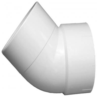 Codo 1.5" 45 Niple Pvc San.