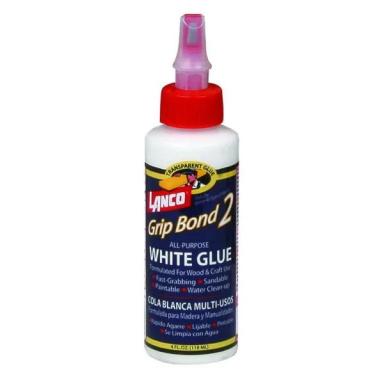 WHITE GLUE LANCO 4oz GRIP BOND 2