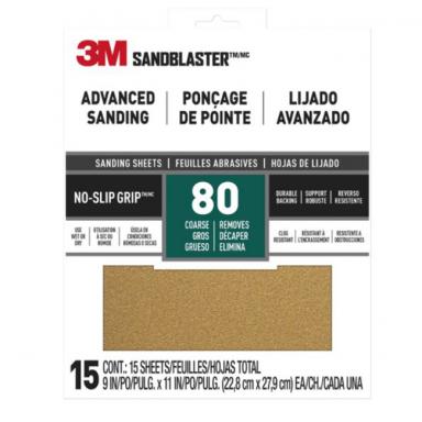 Sandpaper Ao 80gr 15pk