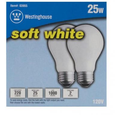 Inc Bulb Med A19 25w Sw