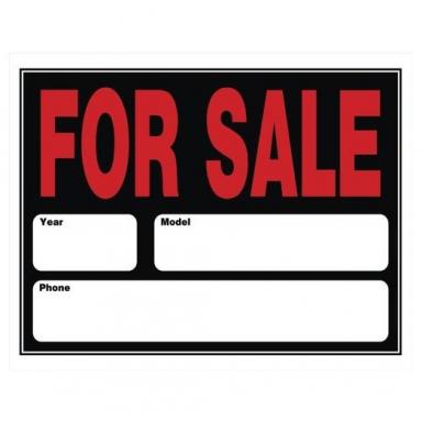 Forsale Sign Auto 15x19"