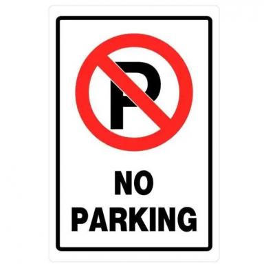 No Parking Sign 19"x15"