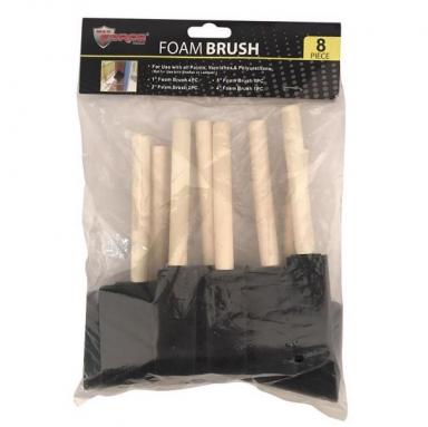 Foam Brush Wood 8pk