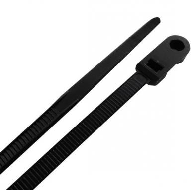 Cable Tie W/mnt 8"50#blk