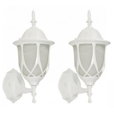 Lamp. Pared 1l Wht 2pk