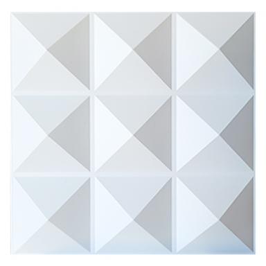 Wallart 3d Pvc Wht Diamond 12pk