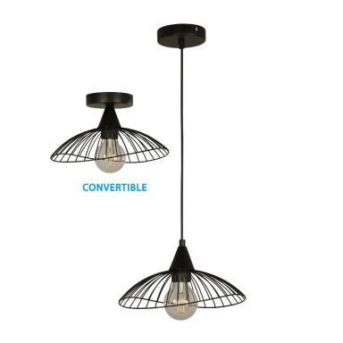 Lamp. Techo Colgante Matt Blk 1l