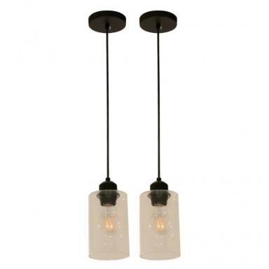 Lamp. Techo 1l Negra E27 2pk