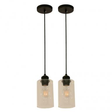 Lamp. Techo 1l Negra E27 2pk