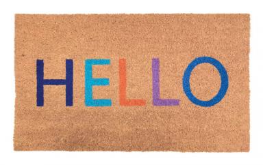 Mat Hello Multi 18x30"