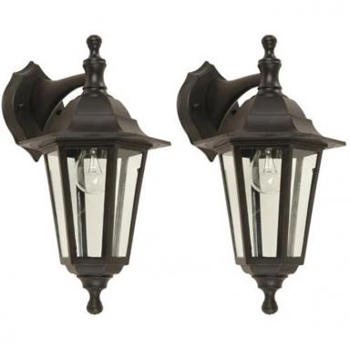 Lamp. Ext. Pared Blk 1l 40w 2pk