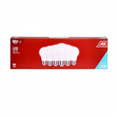 Ace Led 9w Frosted E27 D/l 6pk
