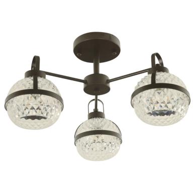 Lamp. Techo Bronce 3l E27 10w