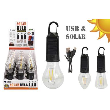Solar & Usb Bulb With Clip