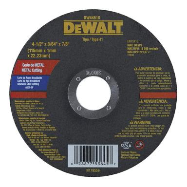 Disco C/m 4-1/2x3/64x7/8 Dewalt